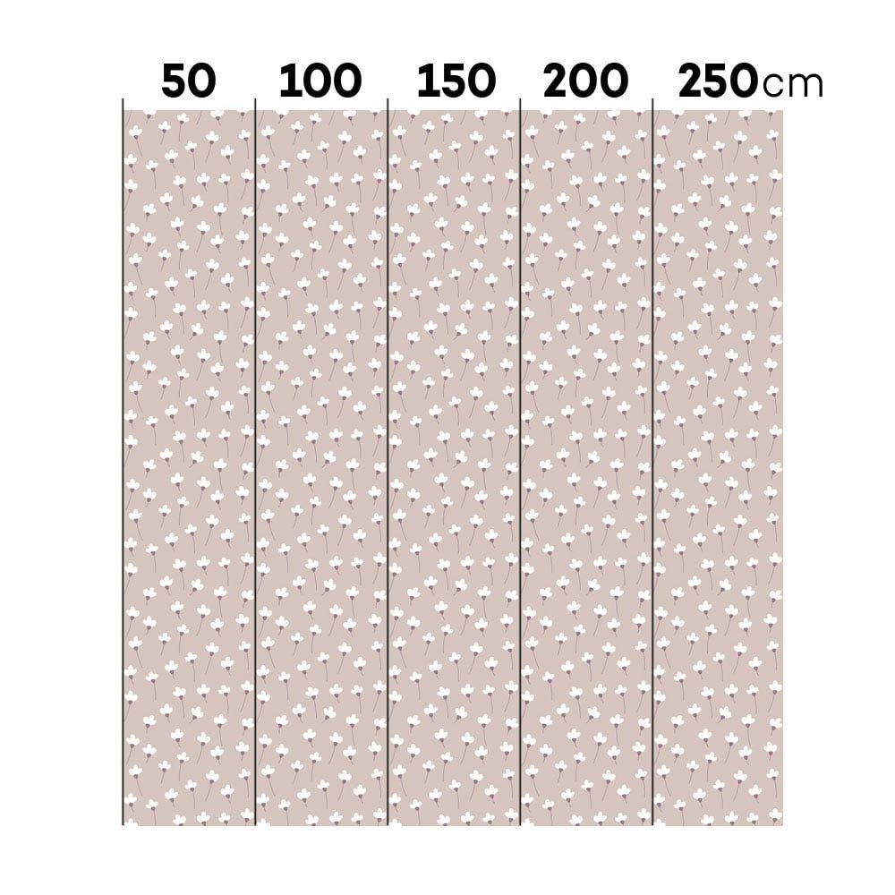 Simple Daisies on powder pink Wallpaper Sample