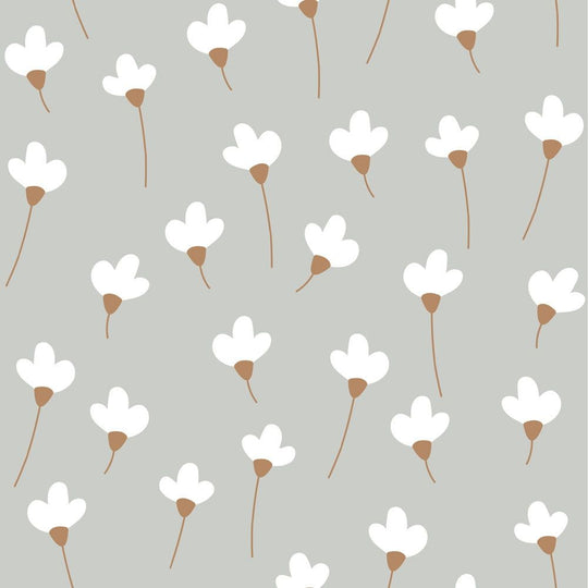 Simple Daisies on gray Wallpaper