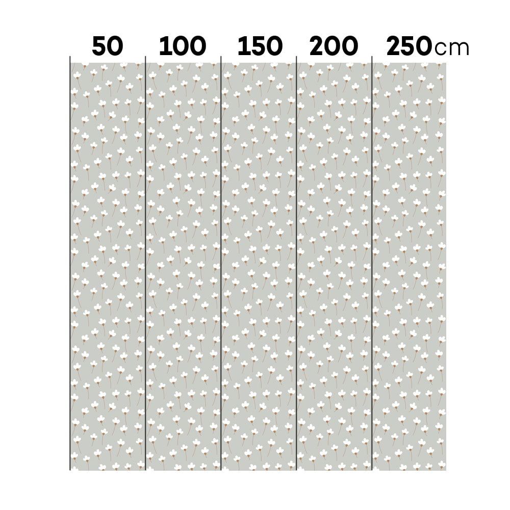 Simple Daisies on gray Wallpaper Sample