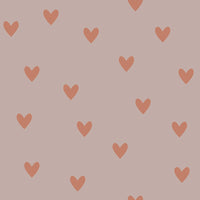 Simple hearts pink and red brick Wallpaper Sample