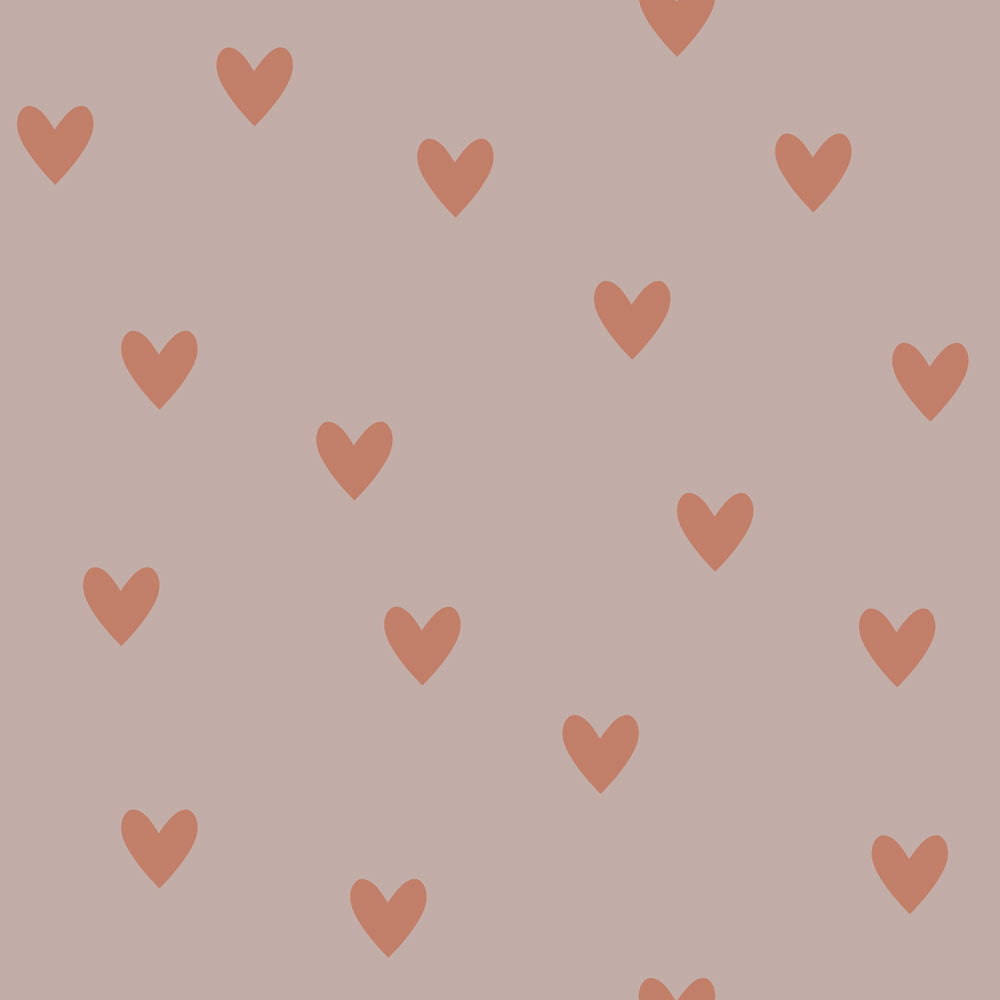 Simple hearts pink and red brick Wallpaper