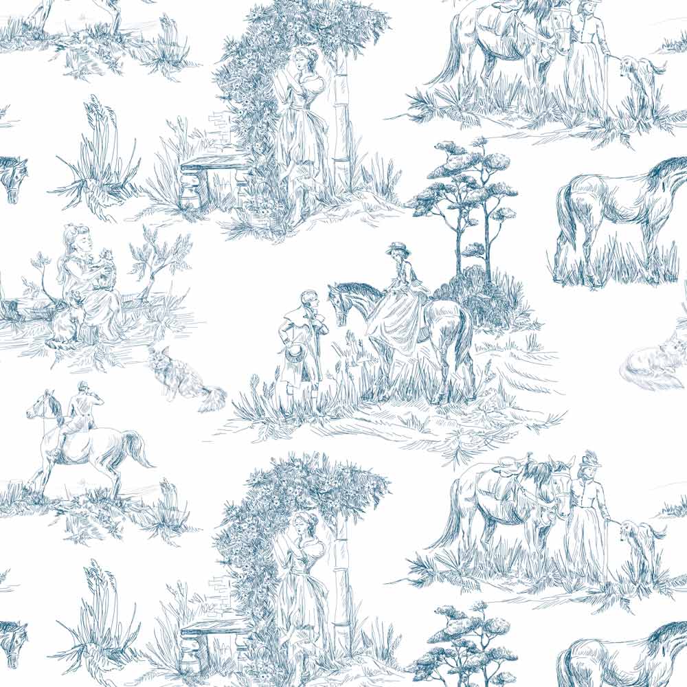 Old english sketches Wallpaper Sample