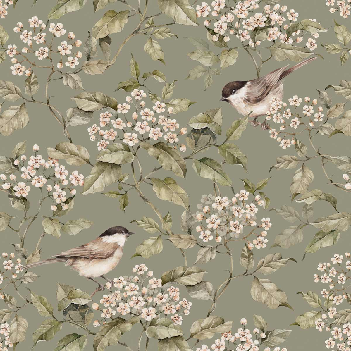 Wallpaper with birds Dekornik