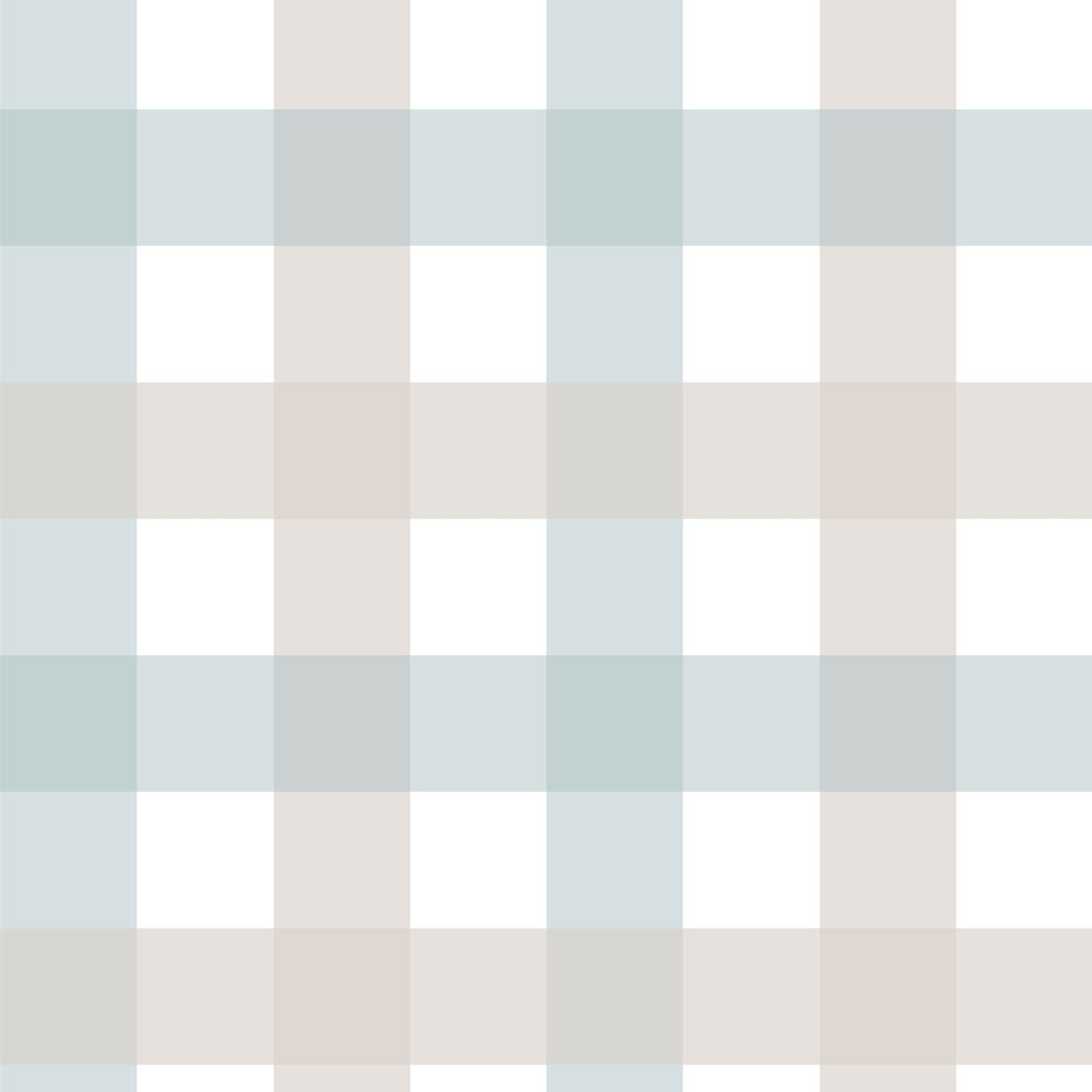 Provence check beige blue MEDIUM