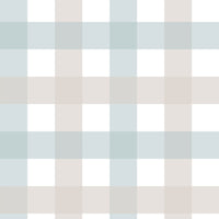 Provence check beige blue MEDIUM