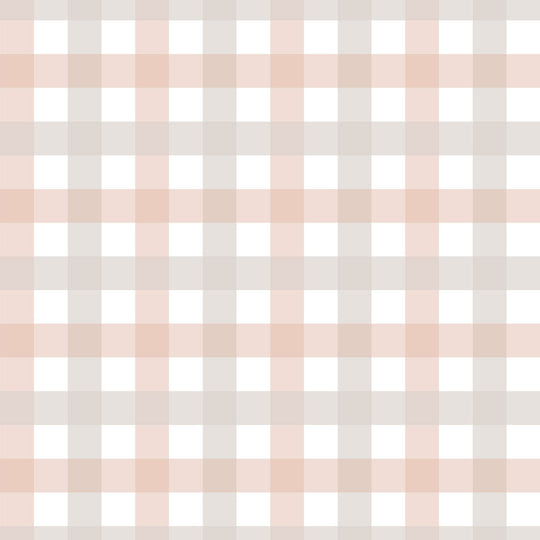 Provence check beige pink SMALL Wallpaper Dekornik