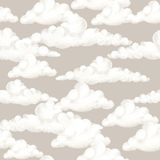 Classic Velveteen clouds beige Wallpaper