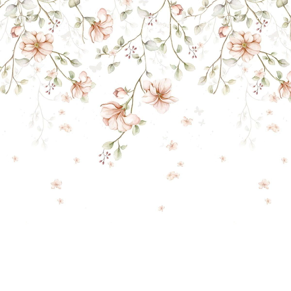 Paradise Garden Pastel Twigs Wallpaper