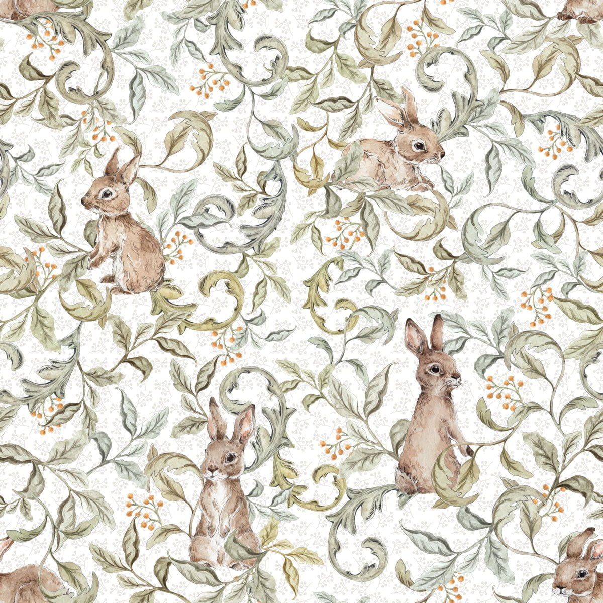 Rabbits in the Grove wallpaper for a boy's room Dekornik