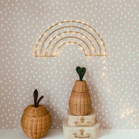 Simple irregular dots powder pink white Wallpaper Sample