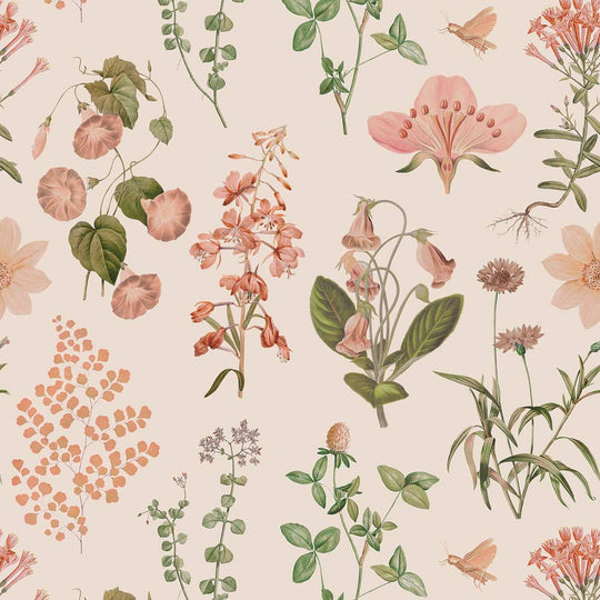 Herbs and Flowers Wallpaper