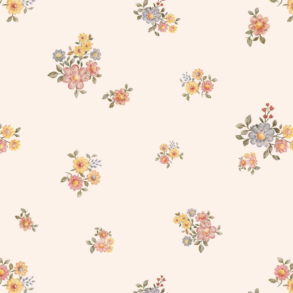Flowers minimini Light Wallpaper Sample