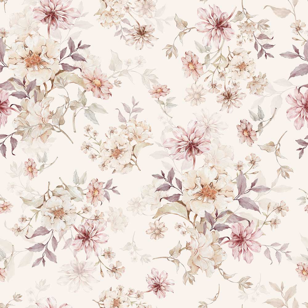 Flowers with violet Wallpaper Sample