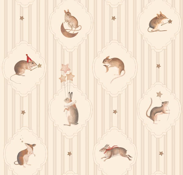 "Magic Mice" Wallpaper dekornik for a toddler's room.