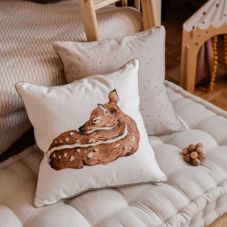 Deer Dots Brown Cushion