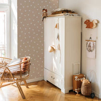 Simple Hearts Beige Wallpaper Sample