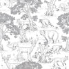 Animals White Wallpaper Sample