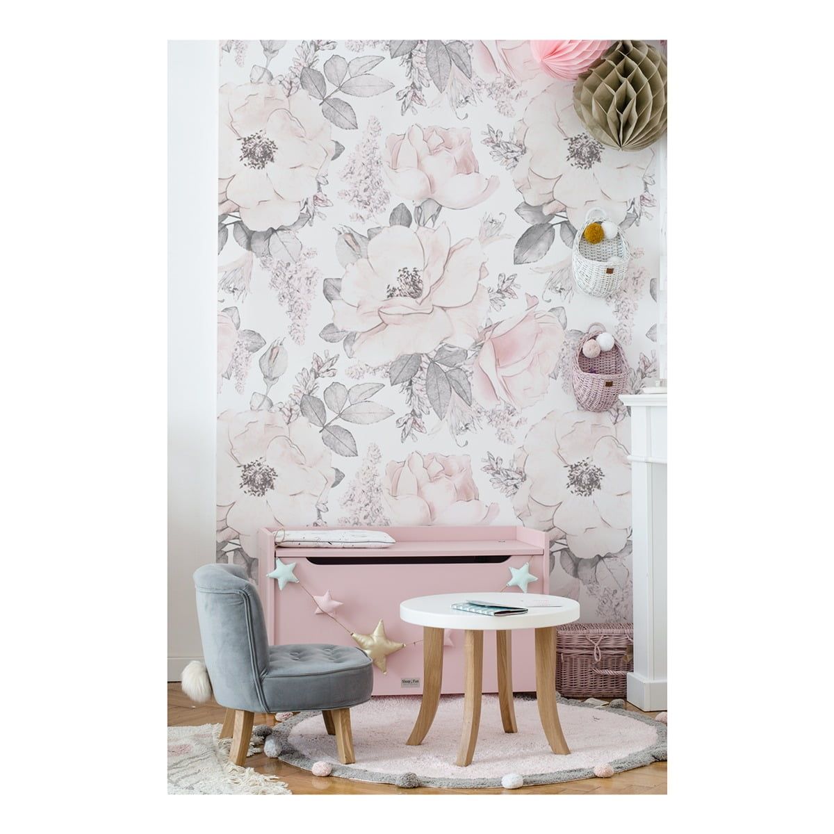 Pink Garden Wallpaper Sample