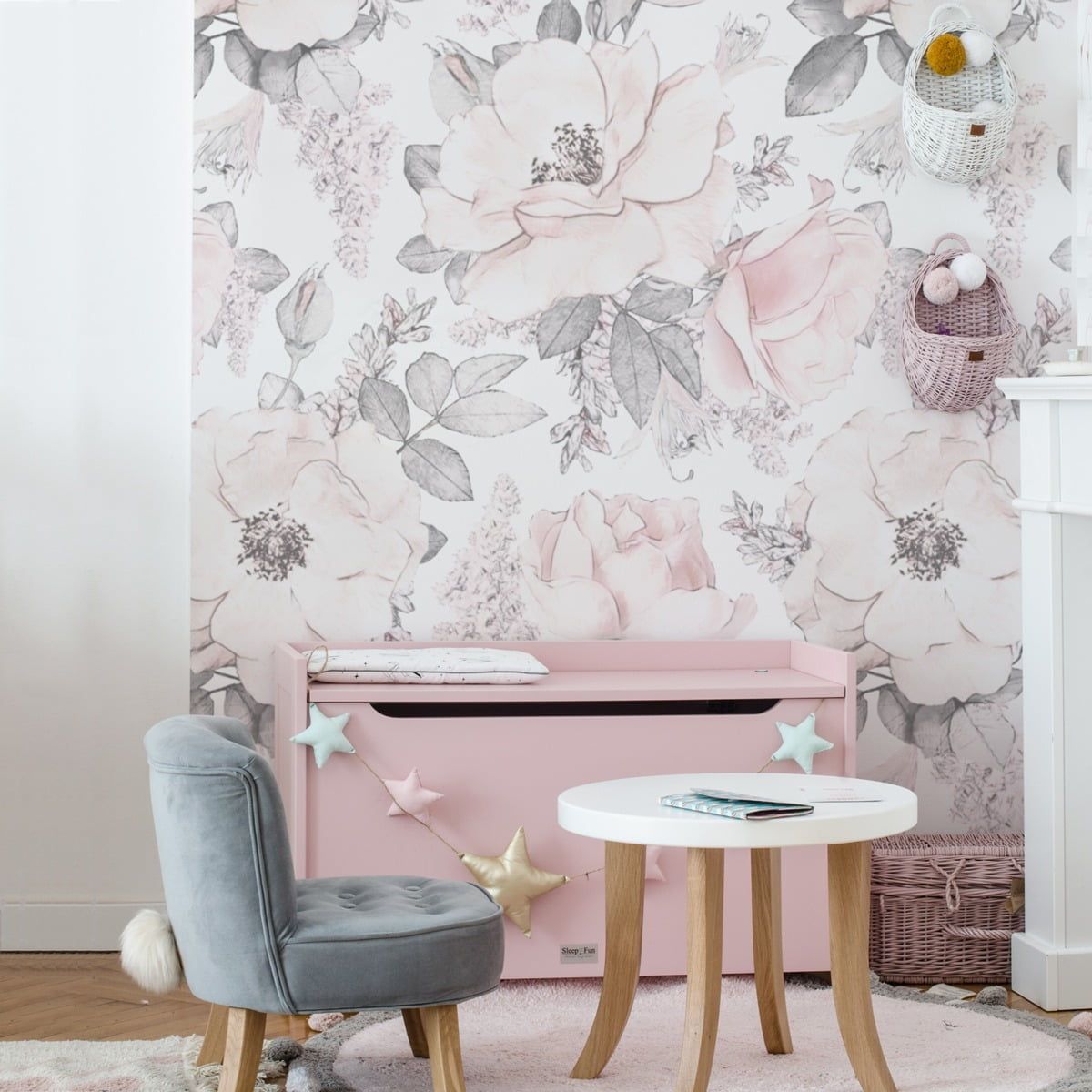 Pink Garden Wallpaper Sample