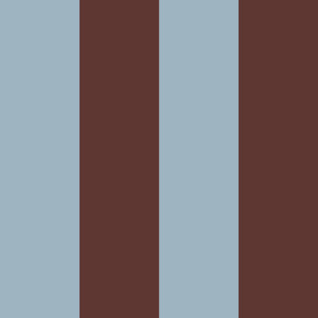 Wide stripes classy brown and misty blue Wallpaper