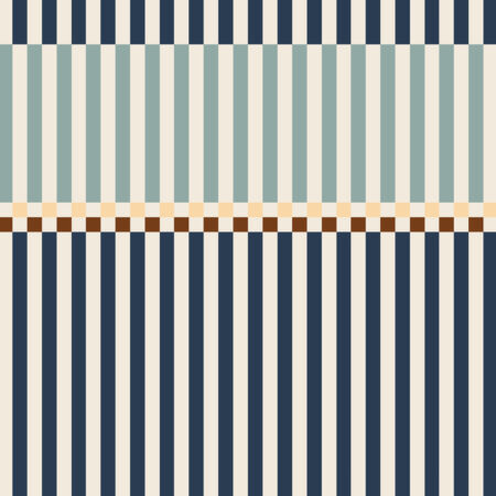 Stripes happy 2 colours navy blue and mint Wallpaper