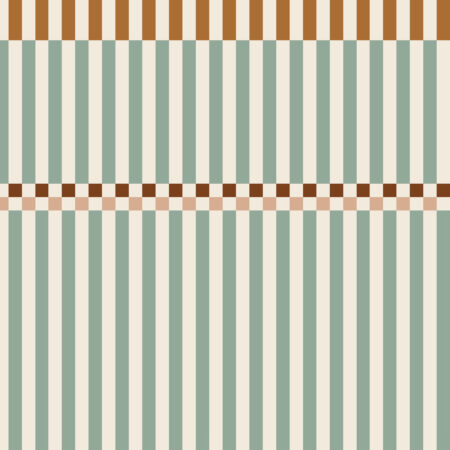Stripes happy green and cherry Wallpaper